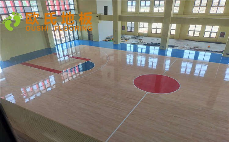 江蘇連云港消防隊籃球館木地板圖片
